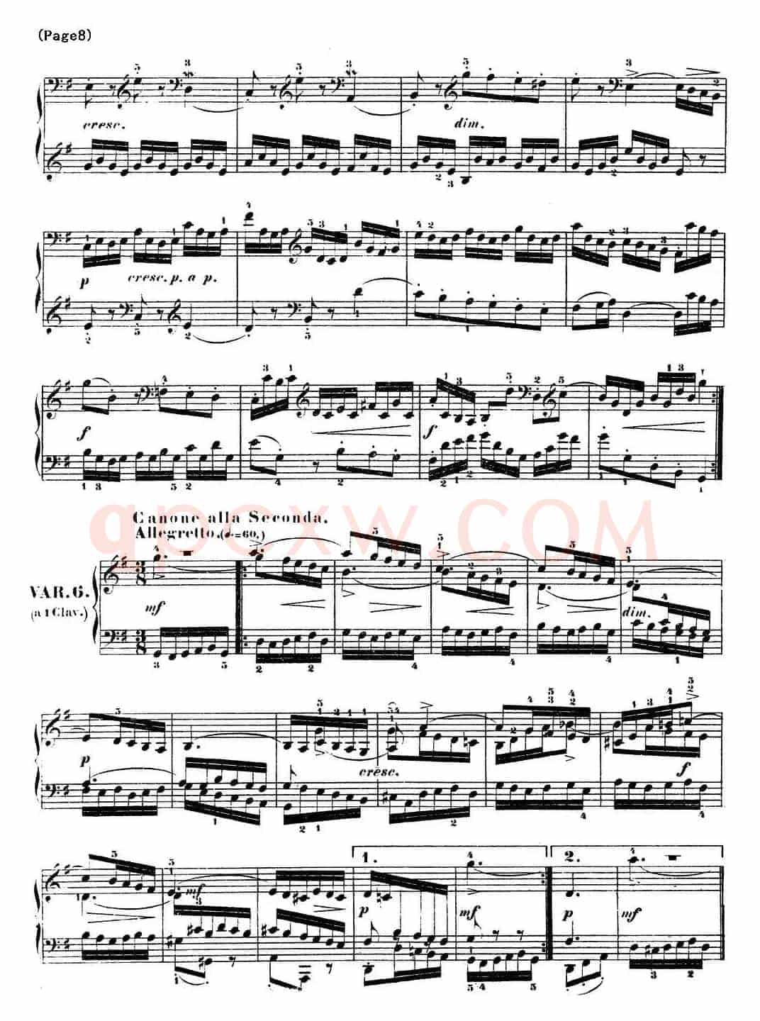 哥德堡变奏曲 巴赫 Goldberg Variationen BWV988