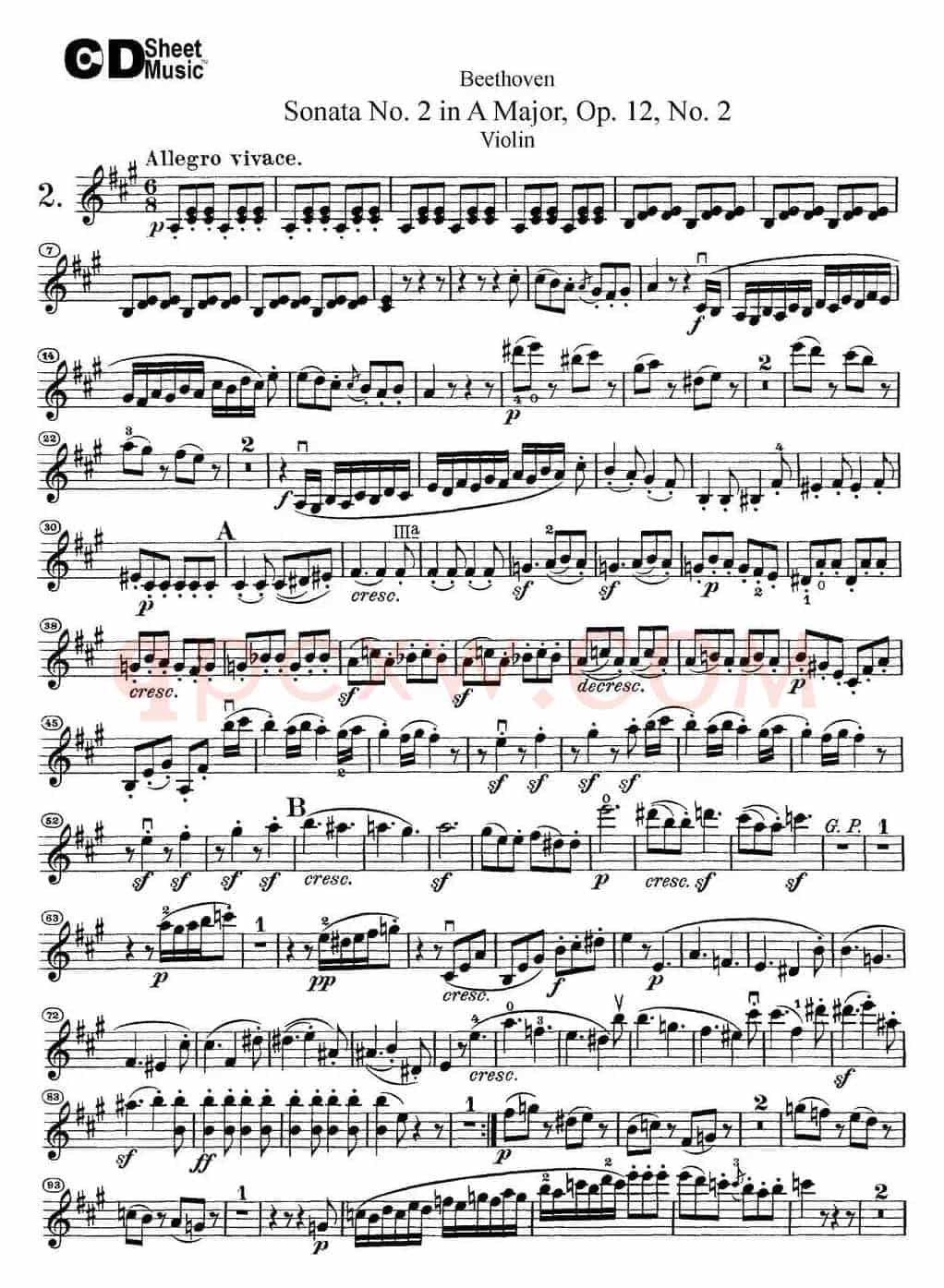 Violin Sonata No.2 in A Major Op.12 No.2