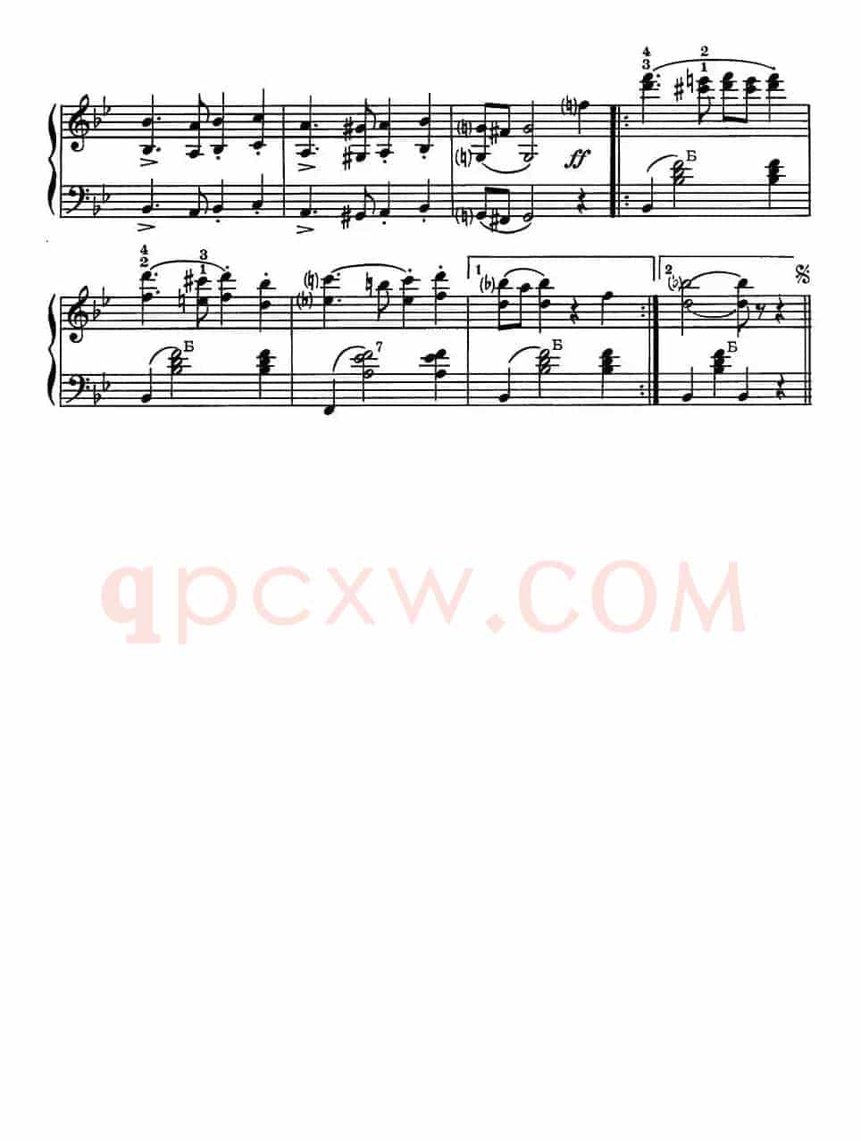 波斯进行曲（巴扬、俄罗斯原版谱）