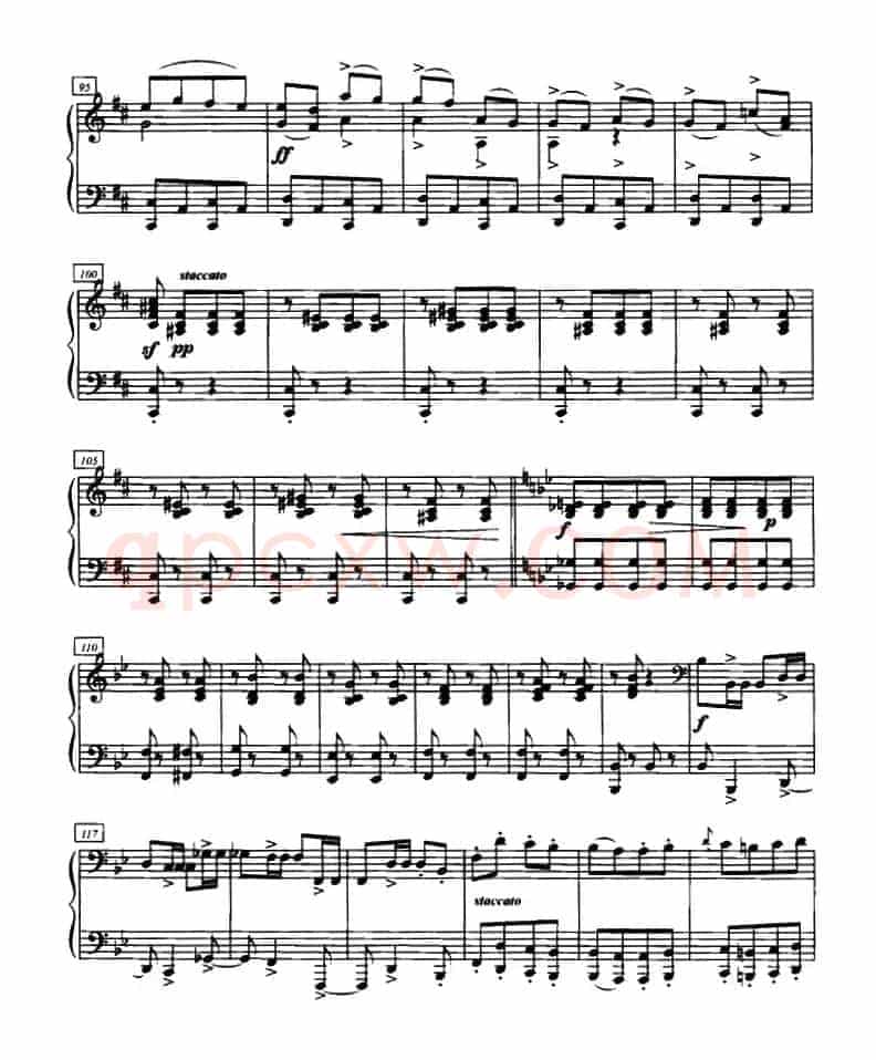 加洛普即兴曲（四手联弹、第二钢琴）