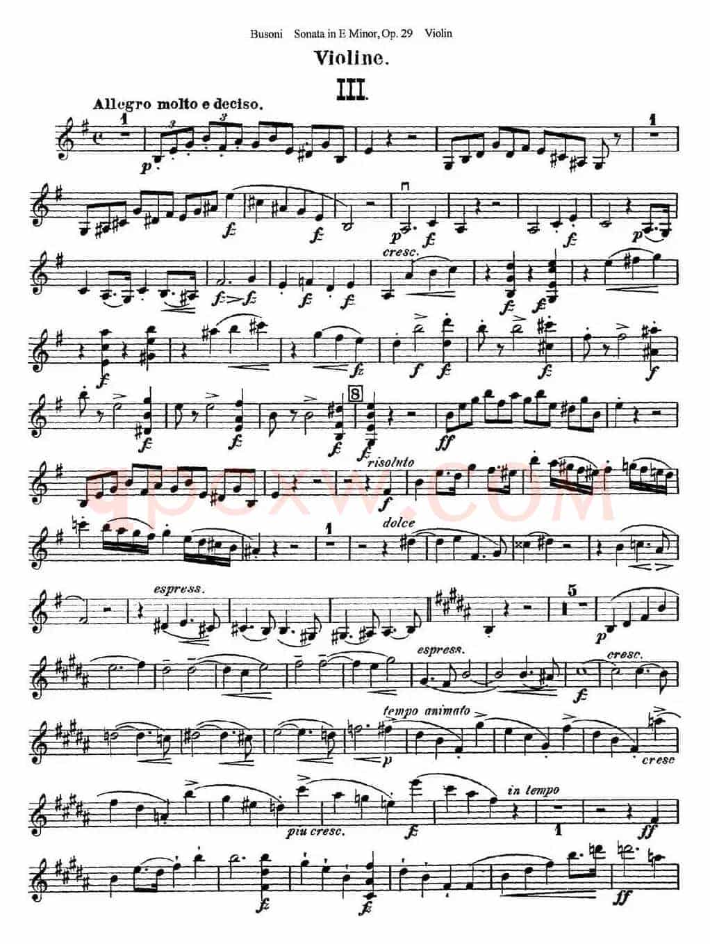 Violin Sonata No.1 in E Minor Op.29