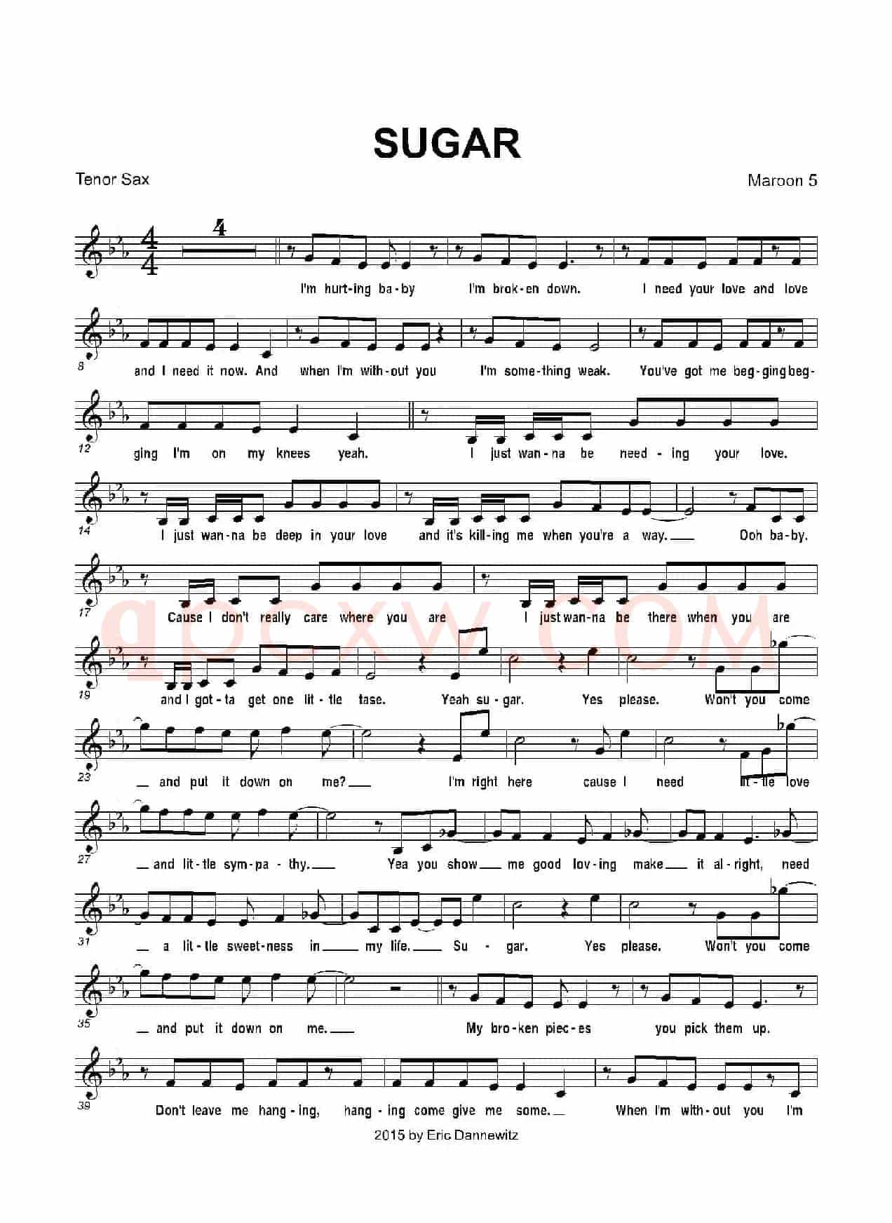 sugar(糖果)(次中音萨克斯)