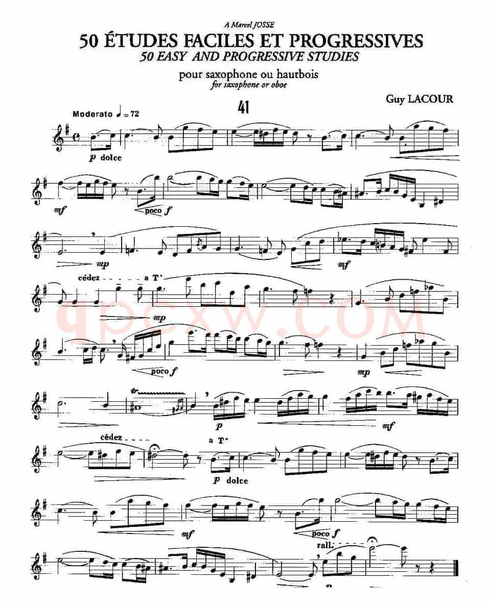 Guy Lacour 50 首萨克斯练习曲之41