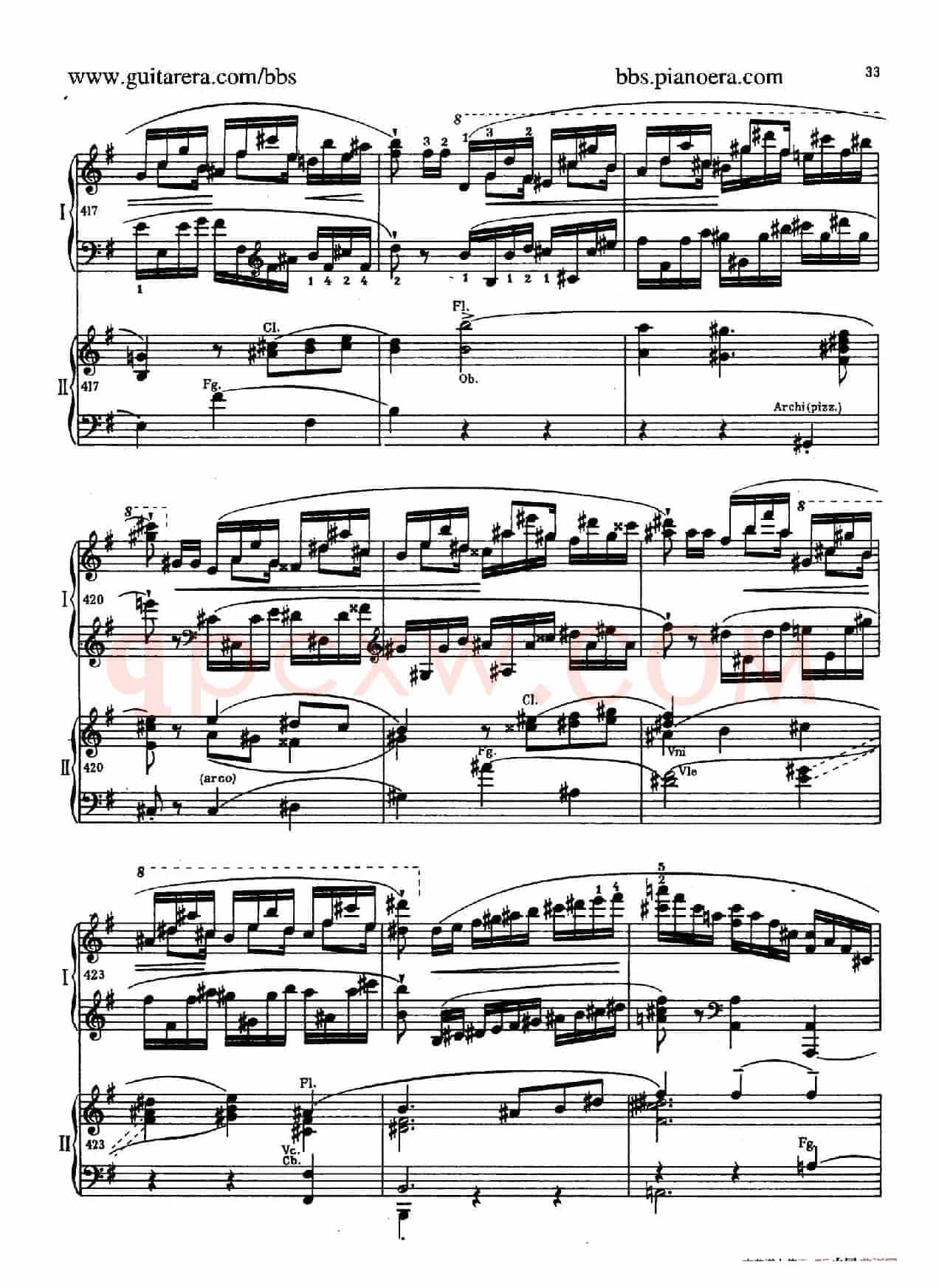 e小调第一钢琴协奏曲 Op.11(双钢琴版·第一乐章)