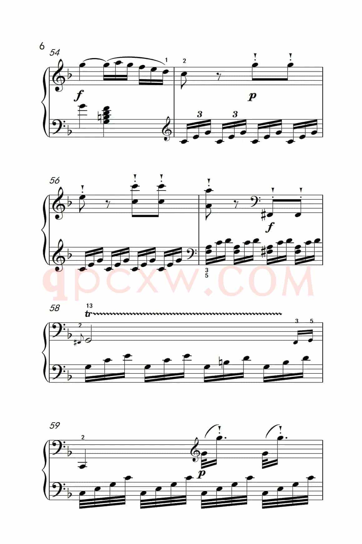 奏鸣曲 Opus 10 Nr.2 第一乐章（贝多芬奏鸣曲集 2）