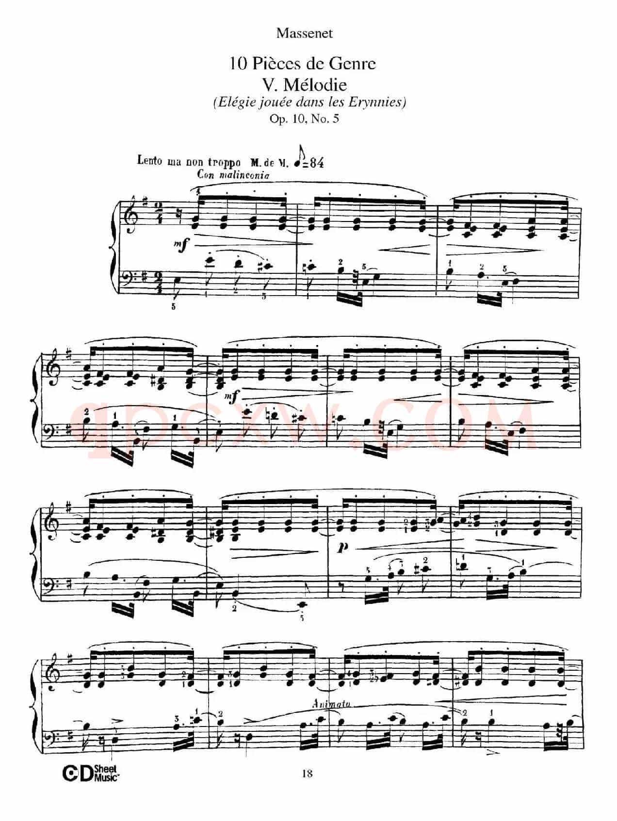 Dix Pièces de Genre Op.10(10首个性小品·Ⅴ)