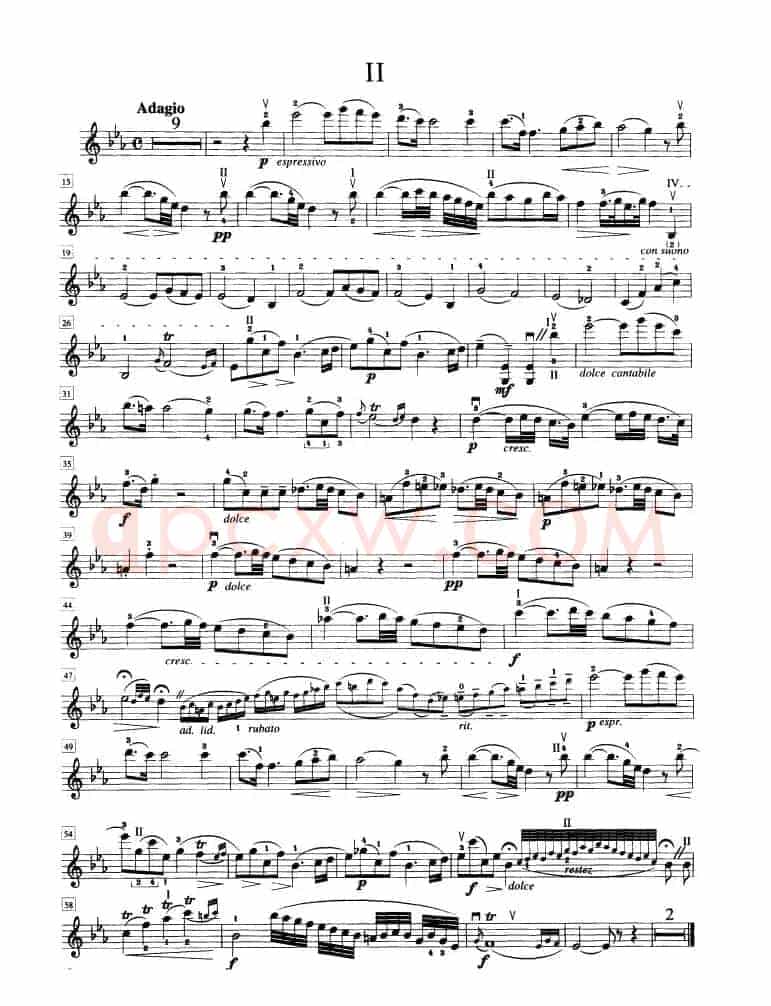 bB大调第六协奏曲（P.Rode）（小提琴分谱）