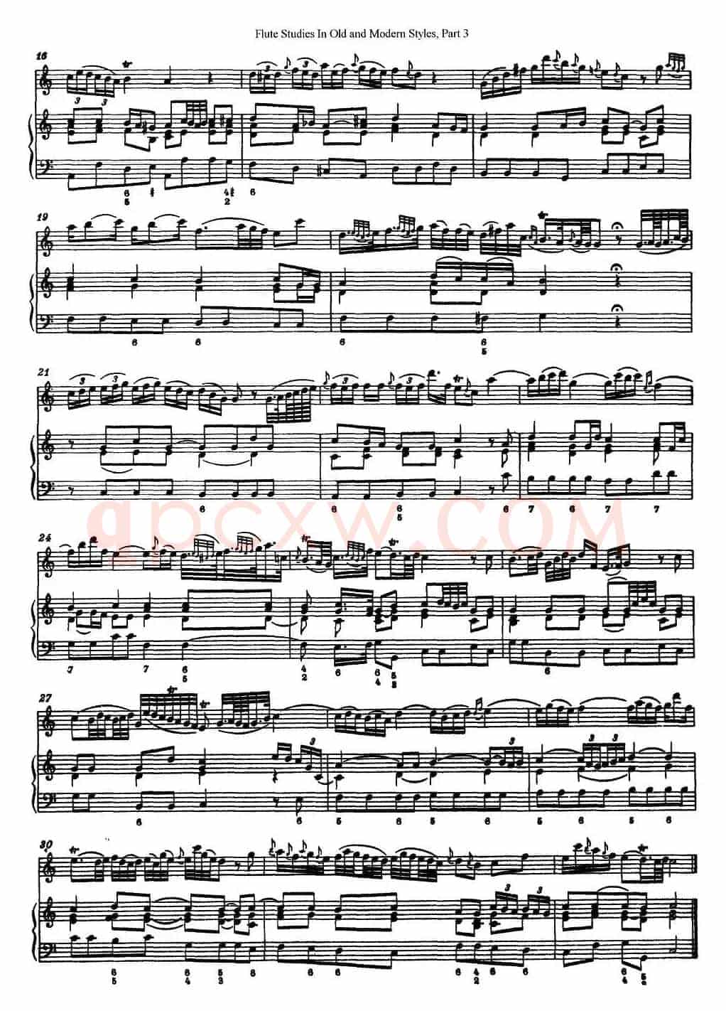 斯勒新老风格长笛练习重奏曲（第三部分）（NO.1-NO.2）
