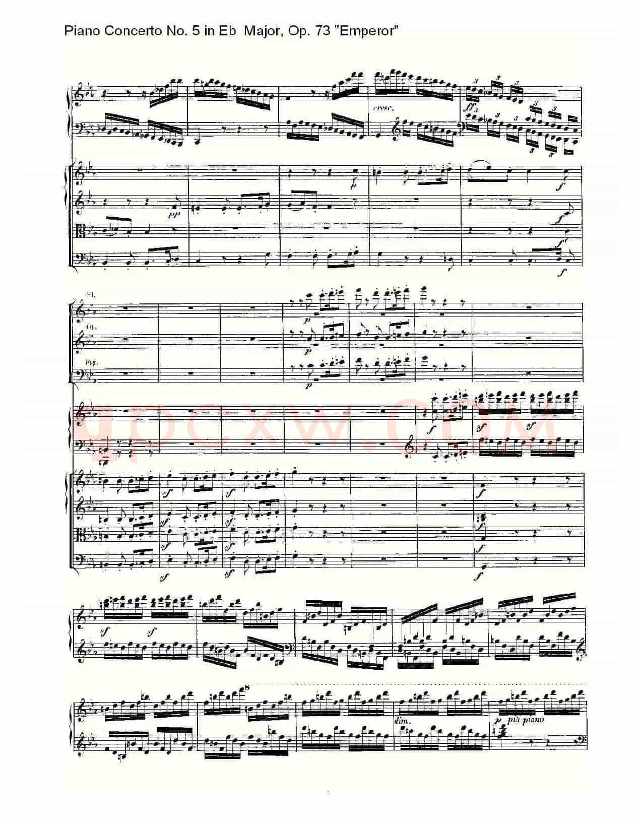 Eb大调钢琴第五协奏曲 Op.73“皇帝”第三乐章