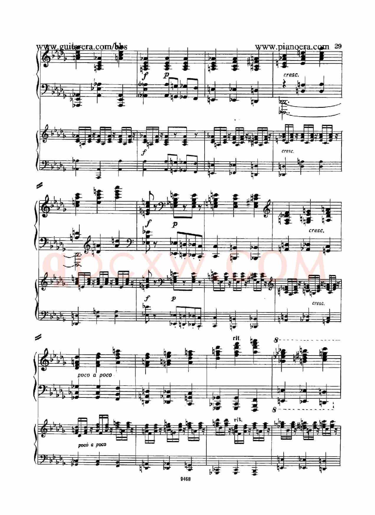 Piano Concerto in D-flat Major Op.37(降D大调钢琴协奏曲·Ⅰ·双钢琴)