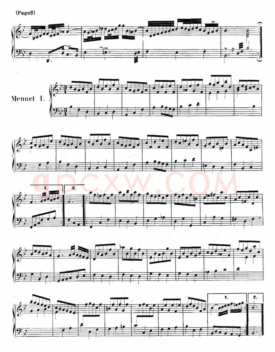 帕蒂塔6首德国组曲（No.1 降B大调 巴赫 Partita B-flat Major BWV825）