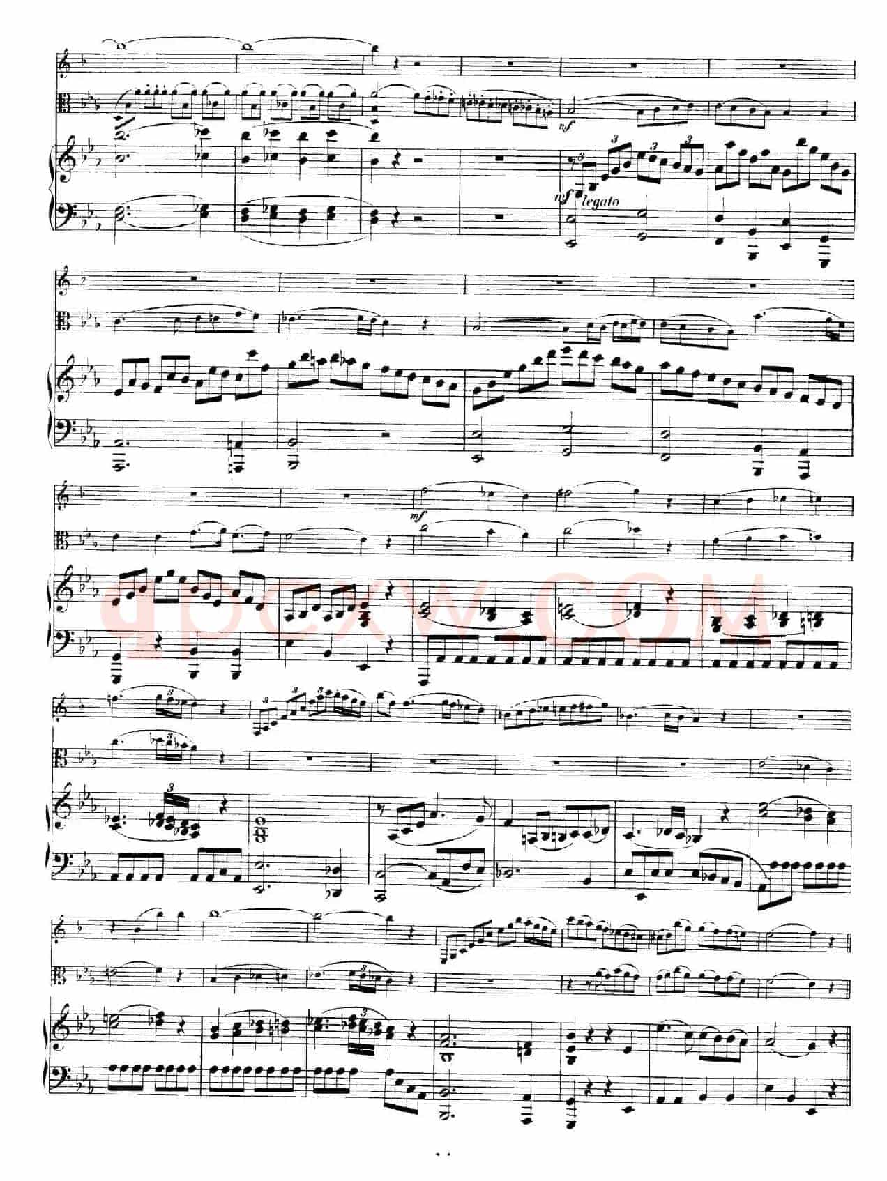 Piano Trio no.2 in E-flat Major K.498(降E大调钢琴三重奏)