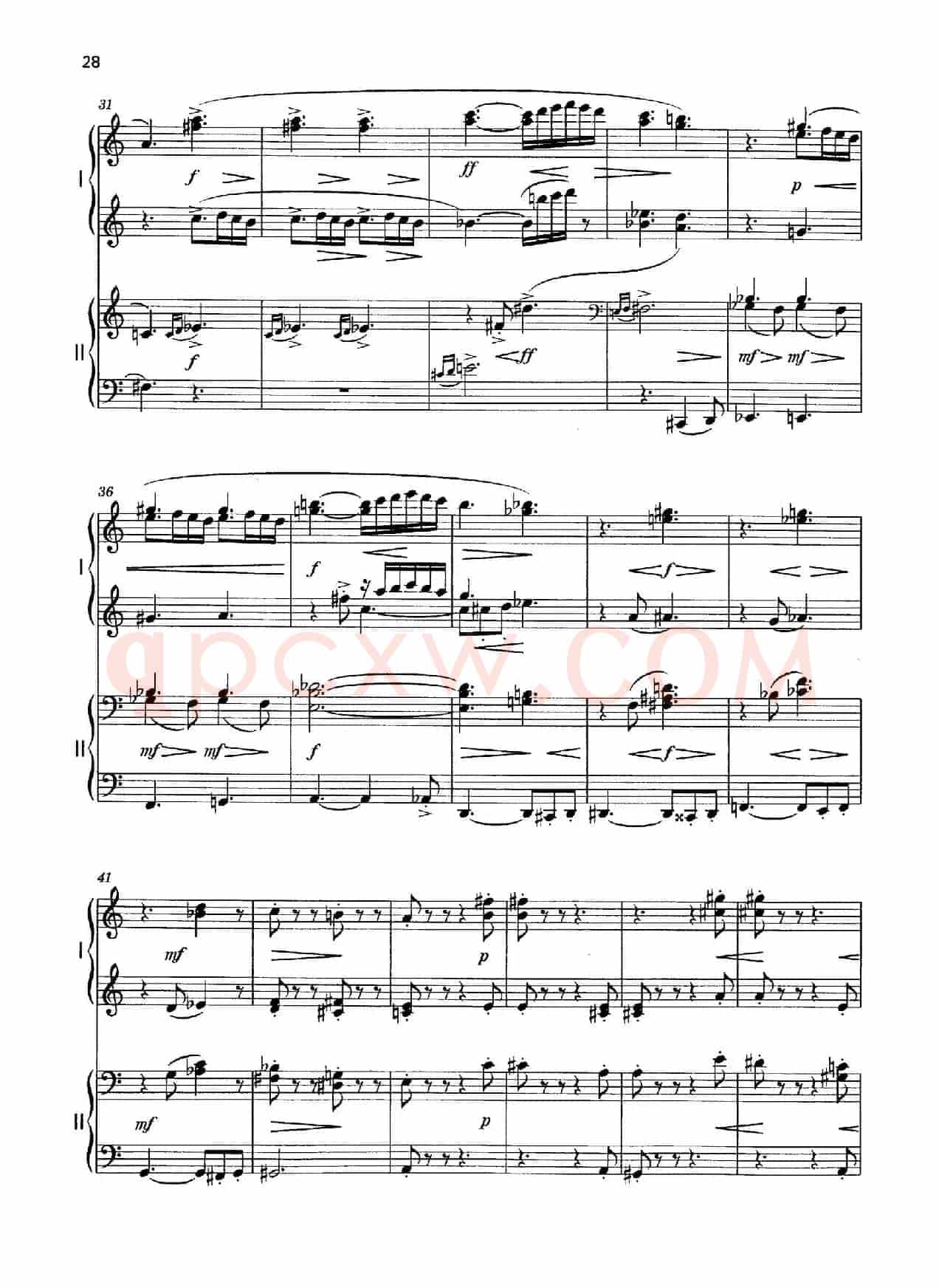 Vier Bagatellen Op.70（4首小品·Ⅳ·四手联弹）