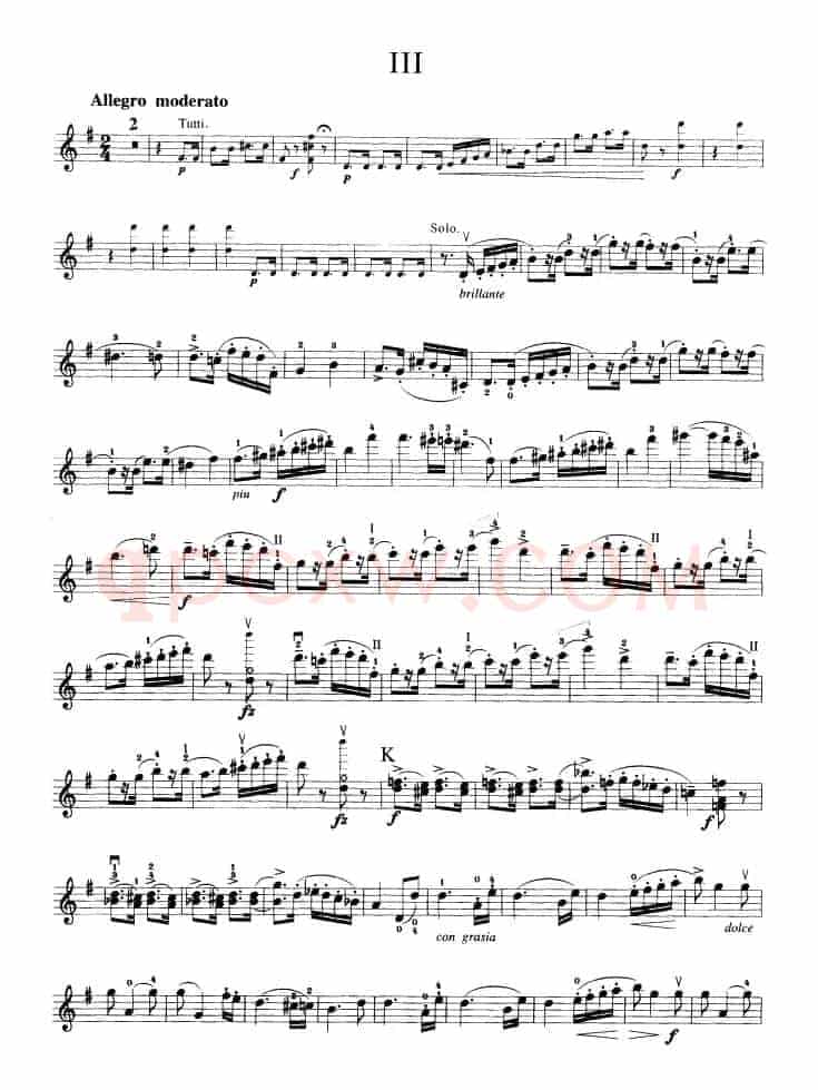 第七协奏曲Op.76（小提琴分谱）