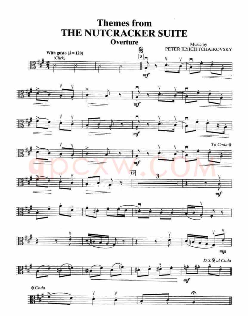 THE NUTCRACKER SUITE（中提琴谱）