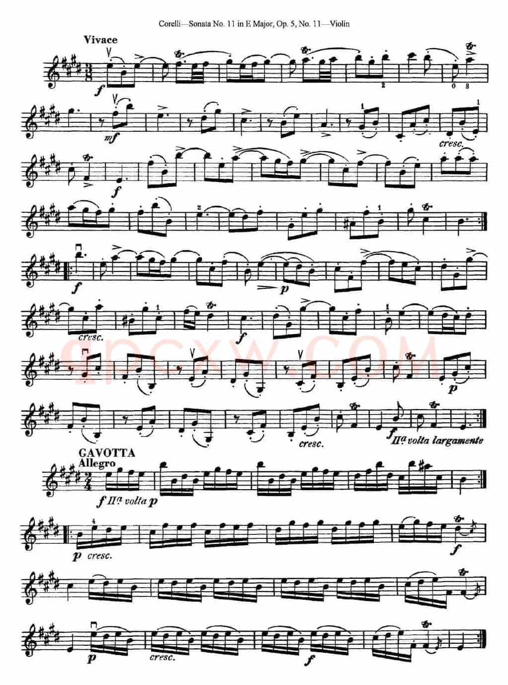 Sonata No.11 in E Major Op.5 No.11