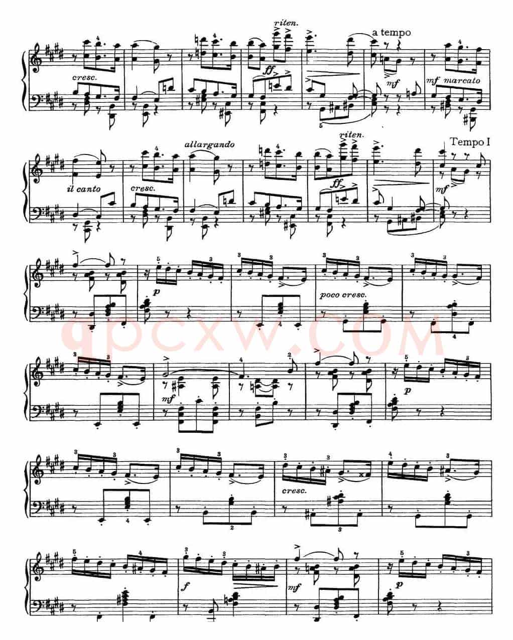 柴可夫斯基18首钢琴小品Op.72(3.Tendres reproches)