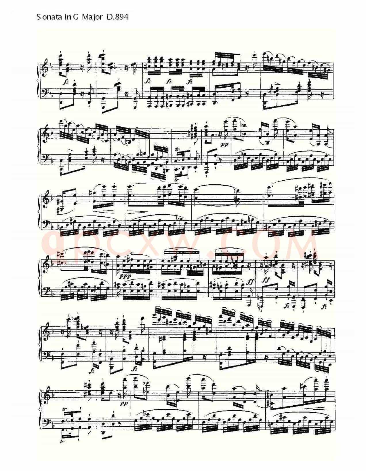 Sonata in G Major D.894(G大调奏鸣曲 D.894)
