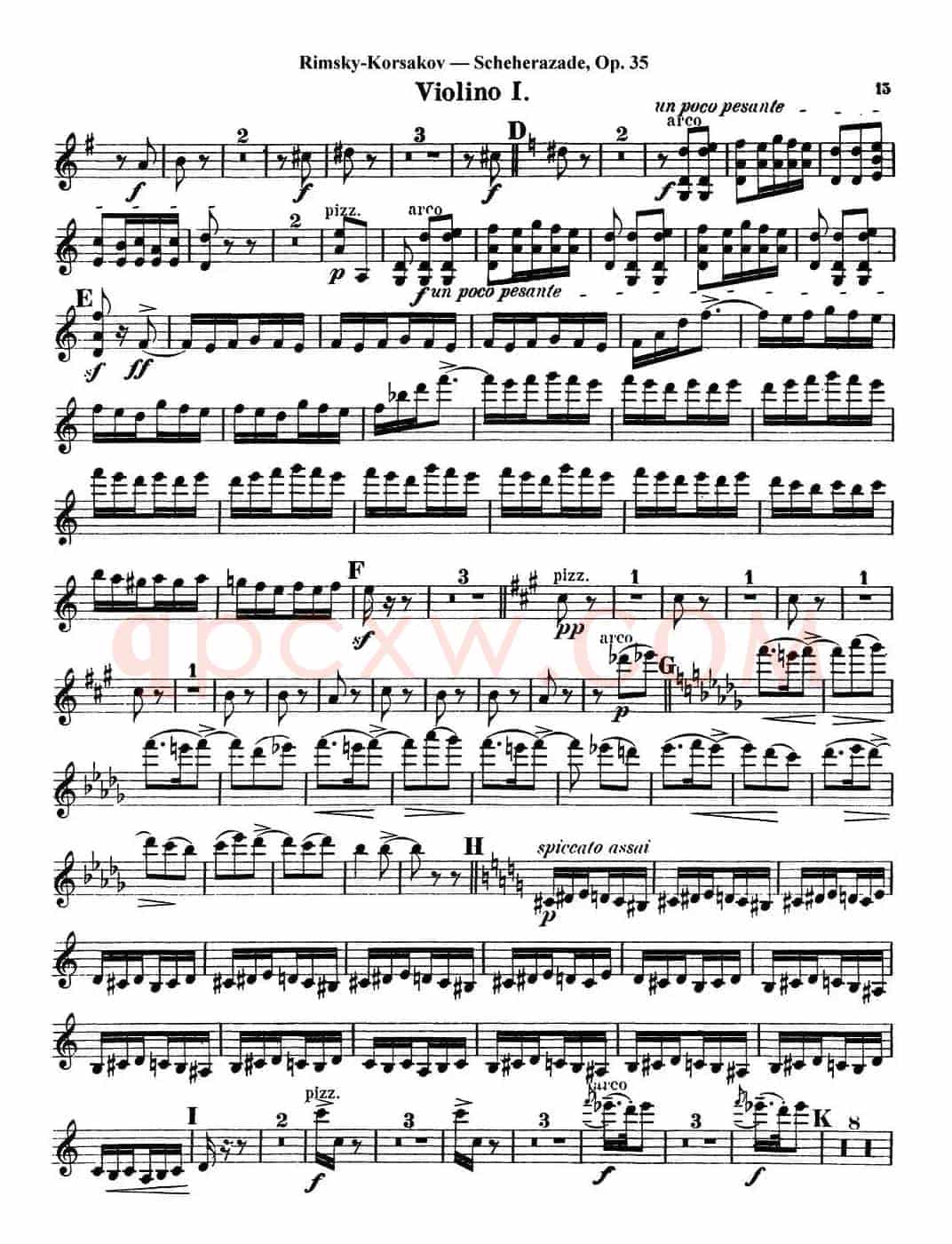 Scheherazade(Ⅳ)Op.35(第一小提琴)