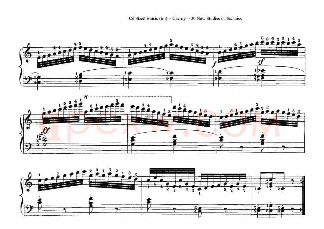 Czerny - 30 New Studies - 8（车尔尼Op849 - 30首练习曲）
