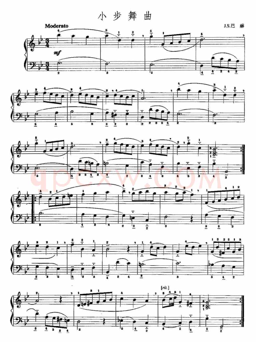 手风琴复调作品：小步舞曲（J.S.巴赫作曲版）