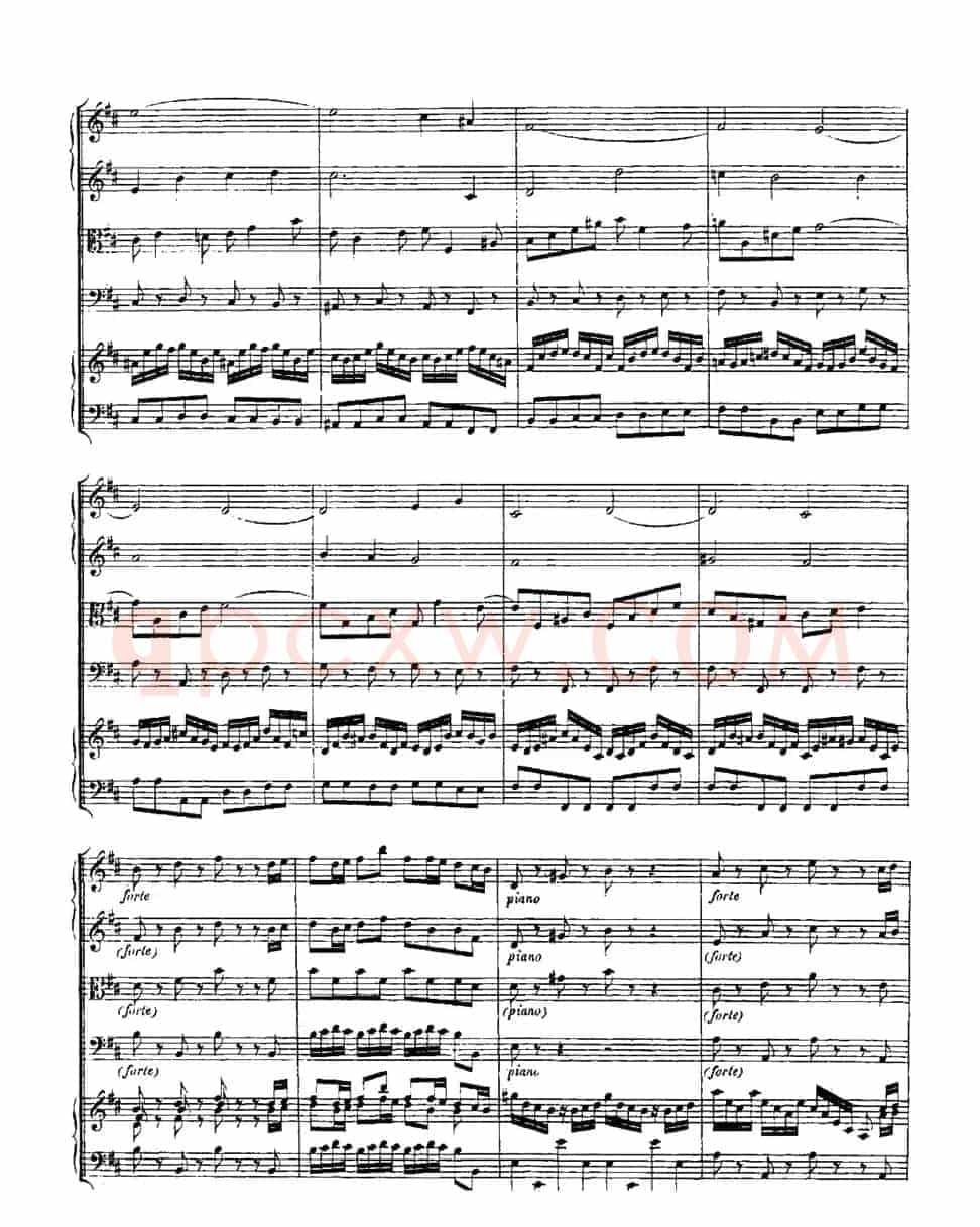 Harpsichd Concerto in D Maj BWV 1054(D大调第三号古钢琴协奏曲·总谱)
