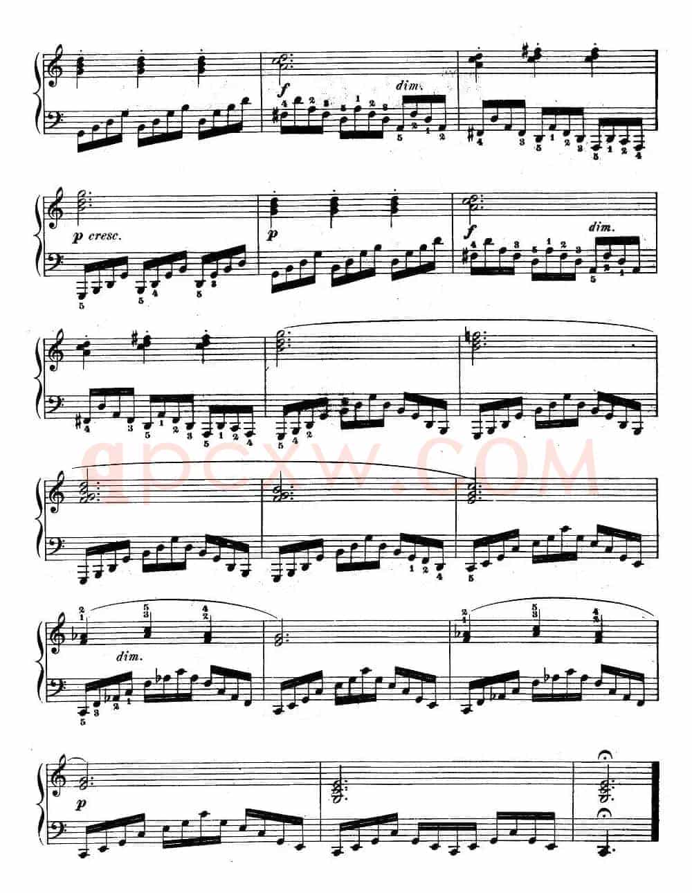 《车尔尼钢琴手指灵巧初步练习曲》OP.636-8