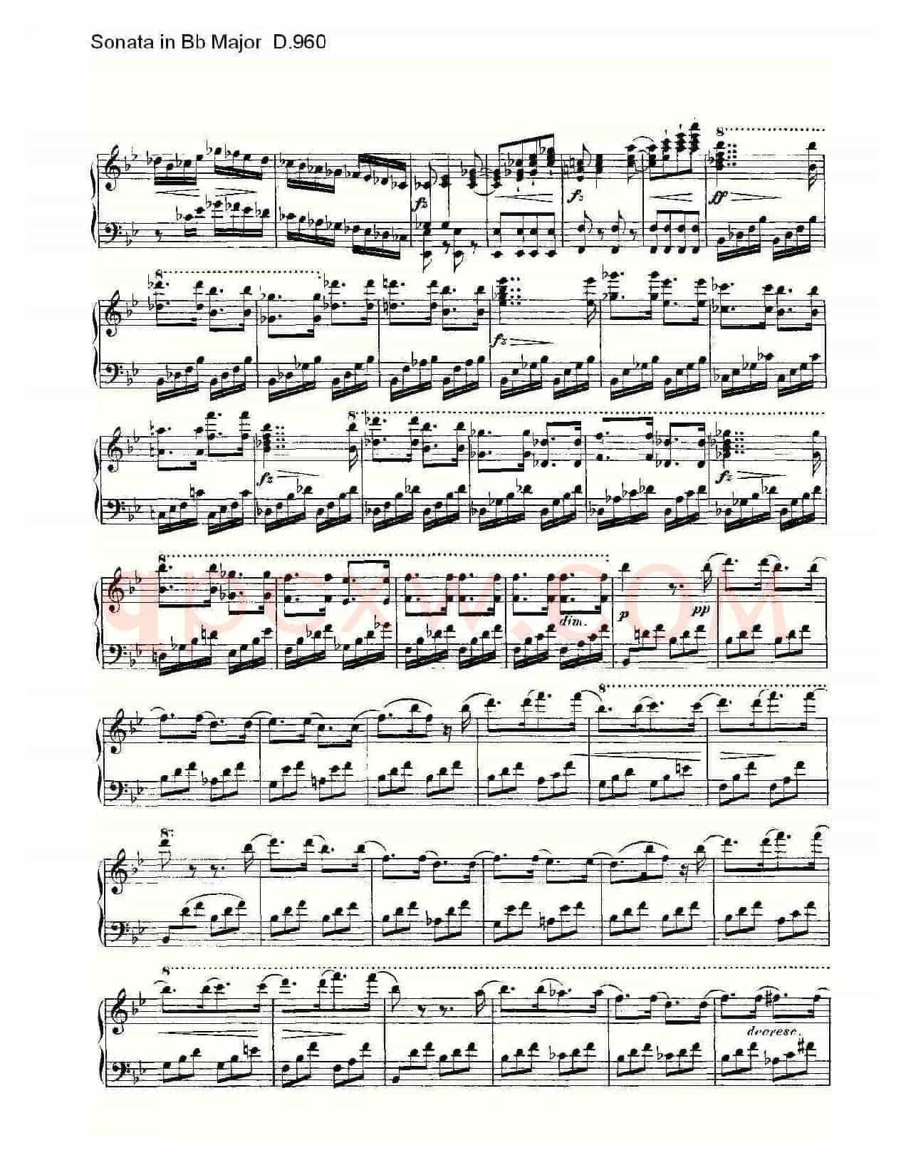 Sonata in Bb Major D.960(Bb大调奏鸣曲 D.960)