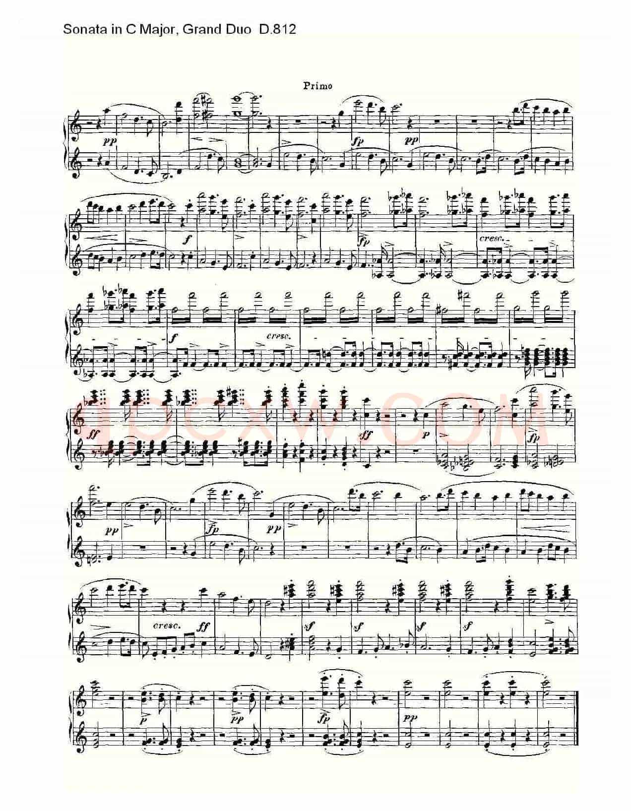 Sonata in C Major, Grand Duo D.812(C大调奏鸣曲,盛大的二重奏 )