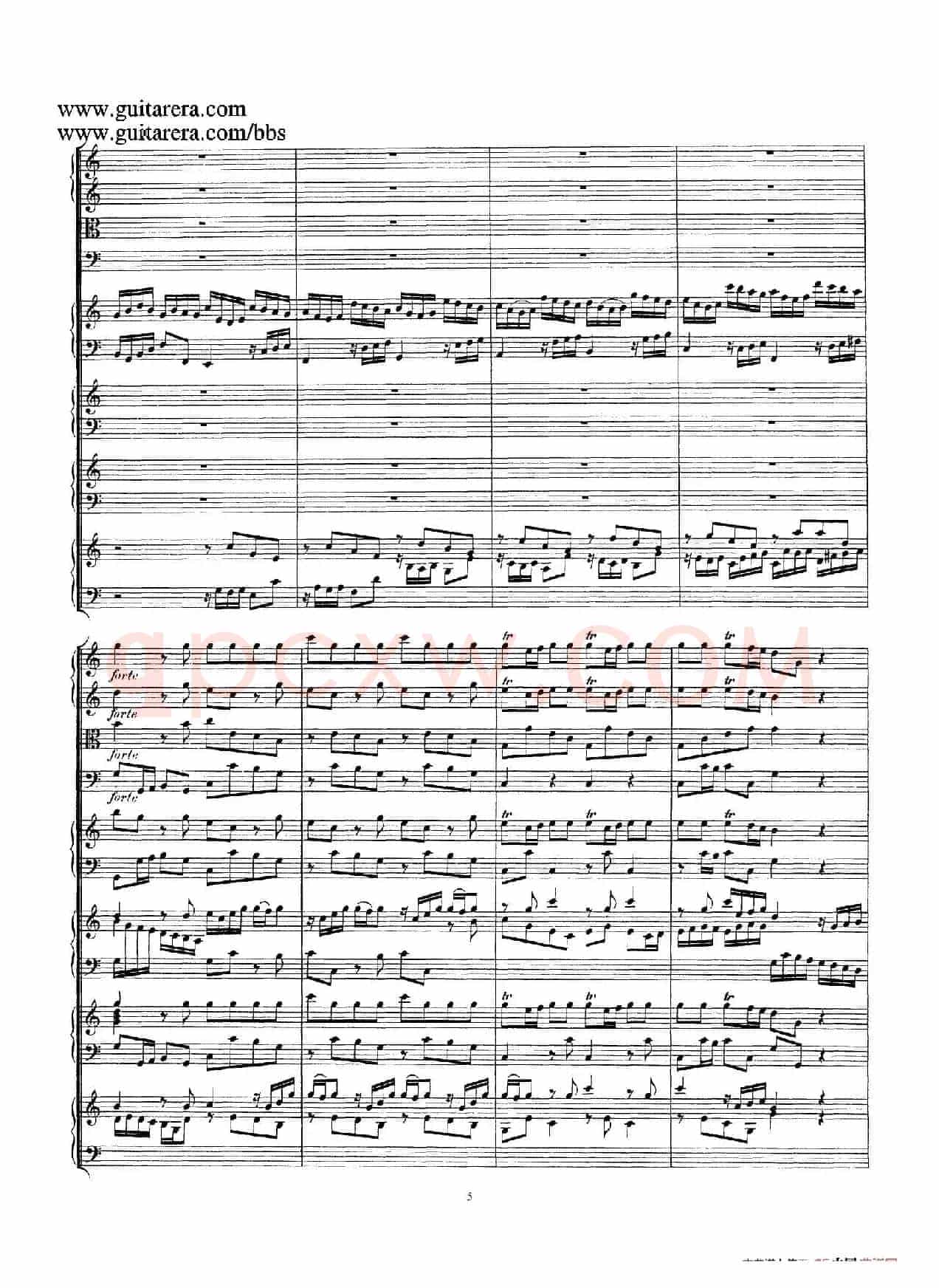 为四架古钢琴而作的a小调协奏曲 BWV 1065(总谱)