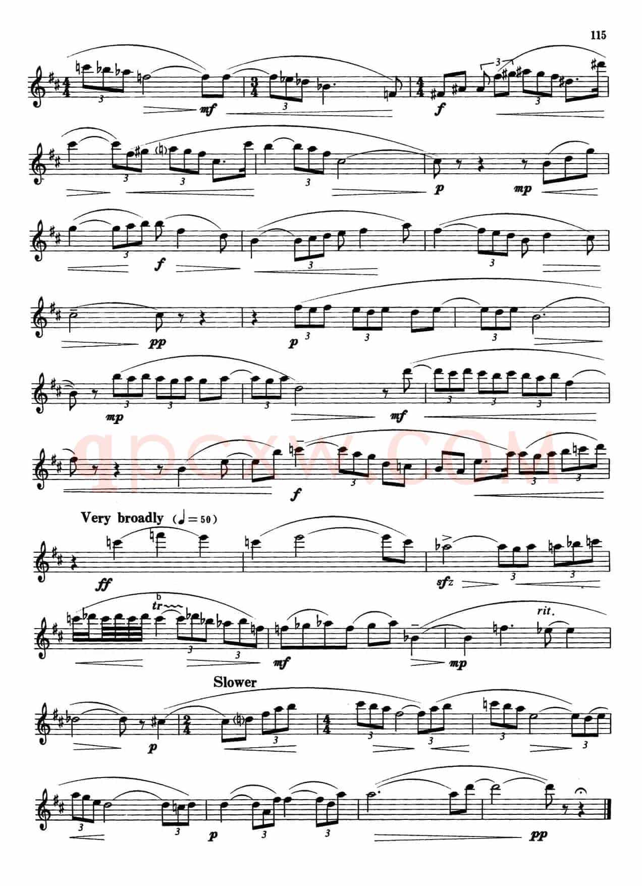 萨克斯管业余考级教程六级乐曲(6首)