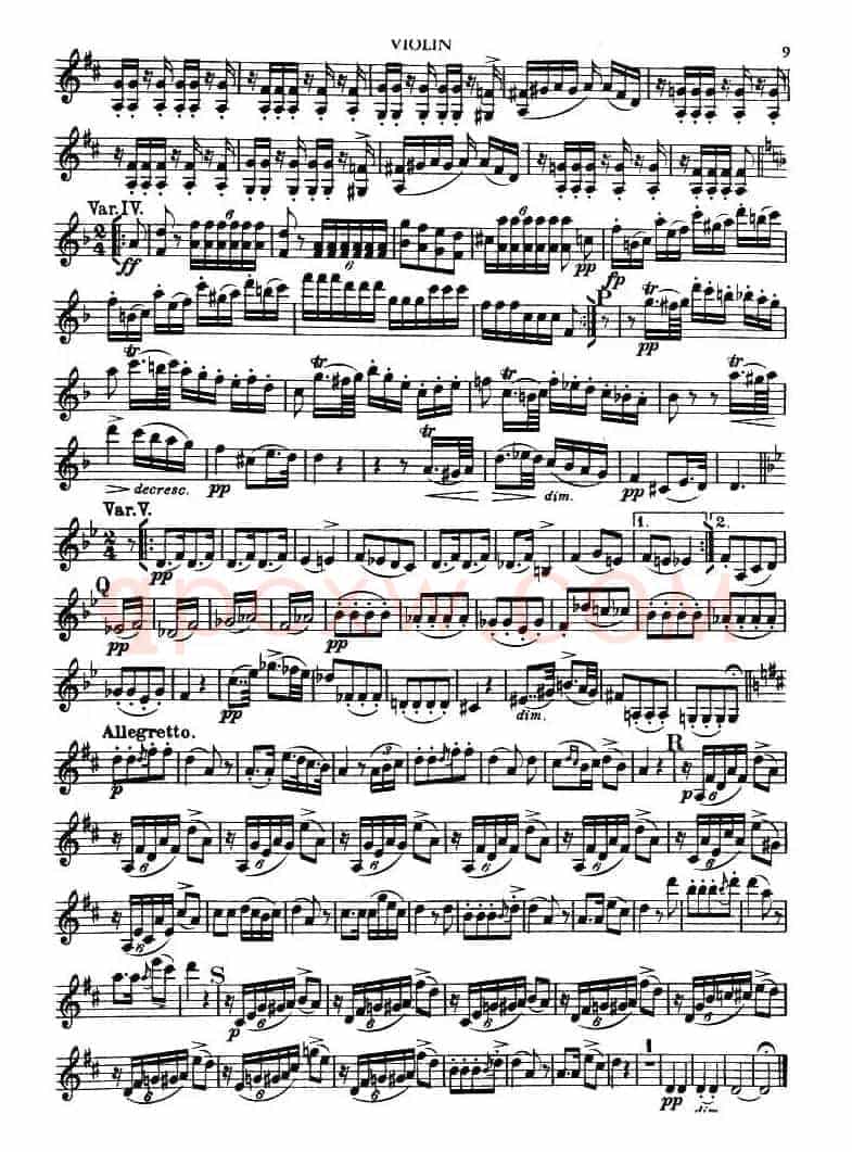 TROUT QUINTET（鳟鱼五重奏）（小提琴分谱）