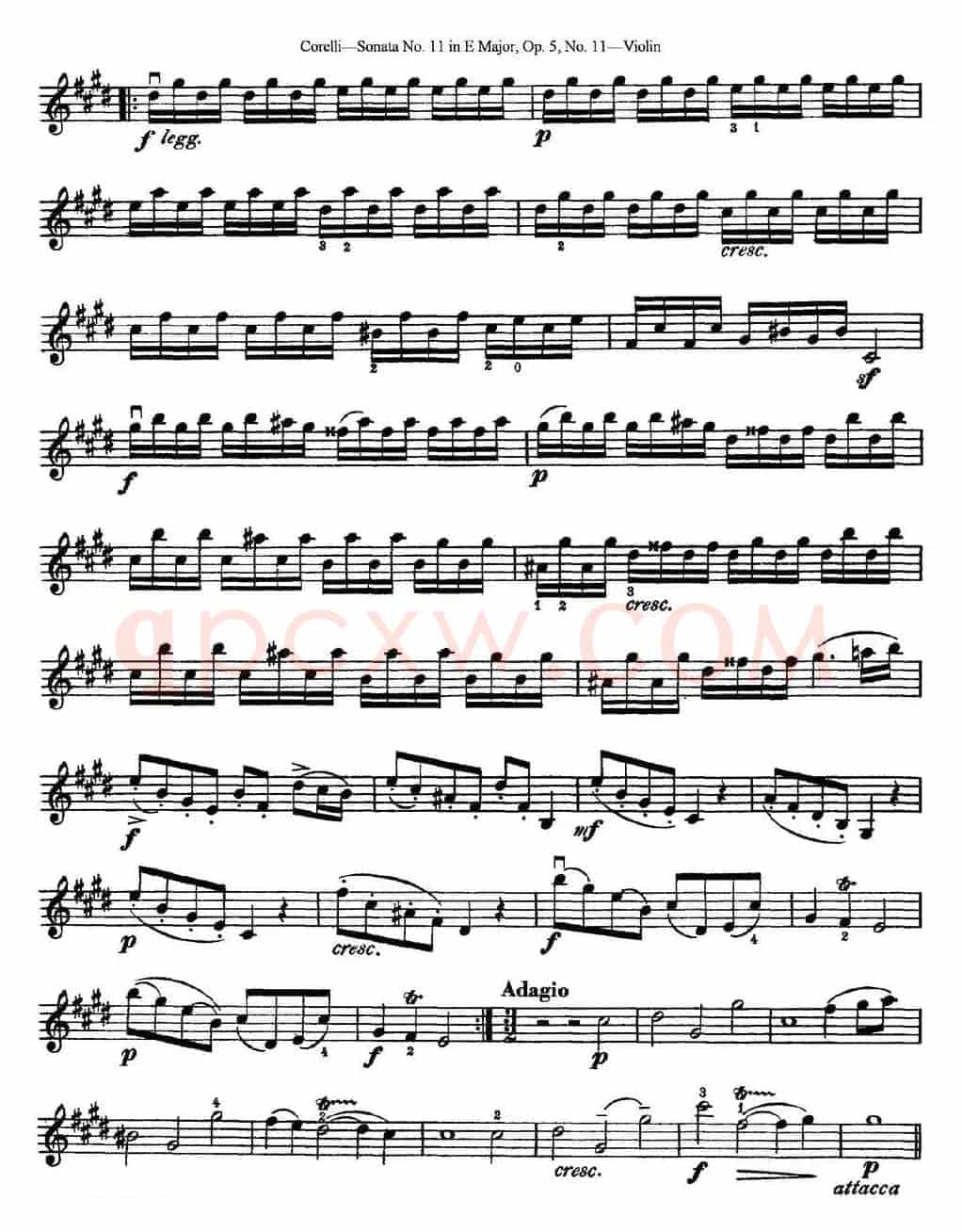 Sonata No.11 in E Major Op.5 No.11
