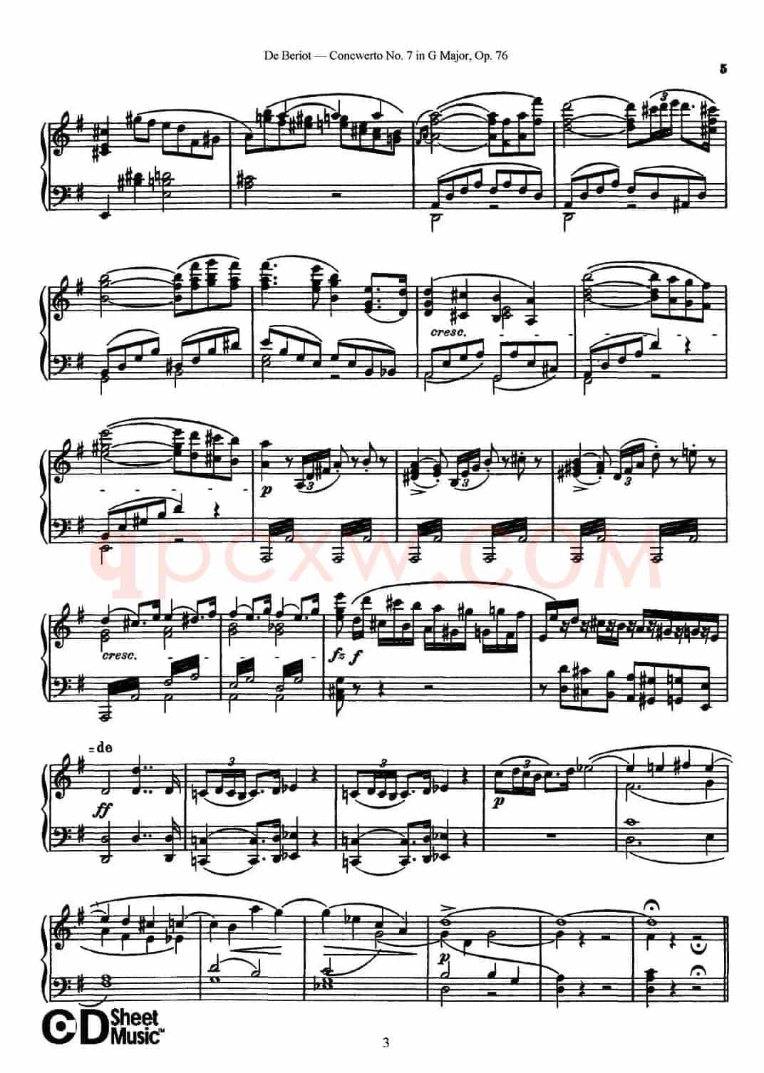 G大调第七协奏曲（Concerto No.7 in G Major）Op.76（小提琴+钢琴伴奏）