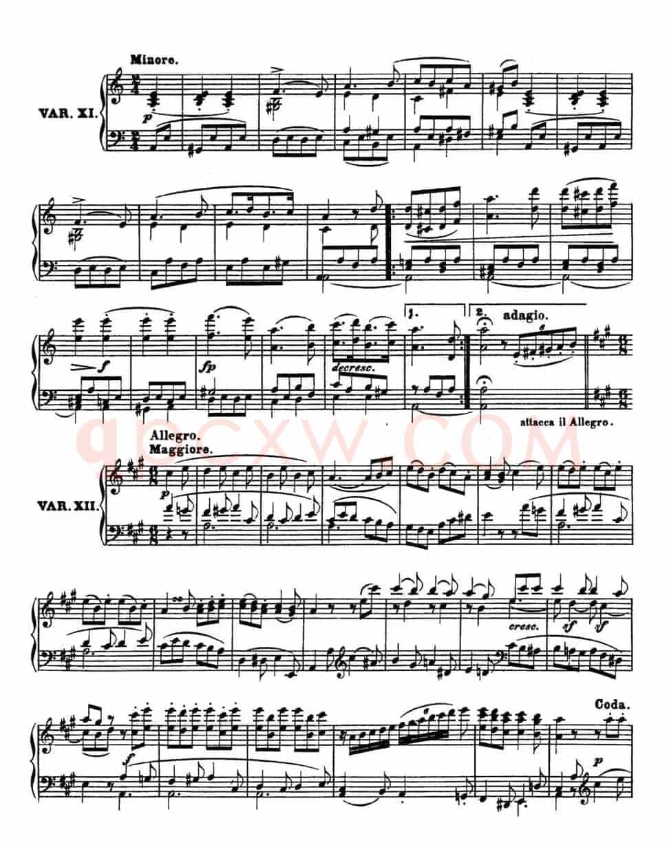 12 Variations on a Dance by Wrantizky WoO 71（伍拉尼茨基舞曲主题变奏曲）