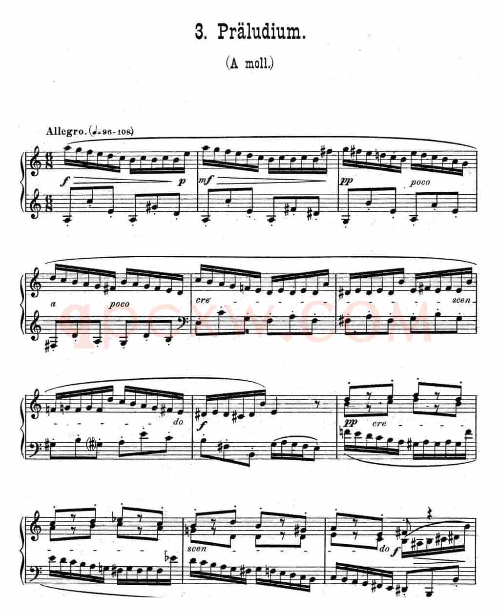 6 Preludes and Fugues Op.99(6首前奏曲与赋格·3)