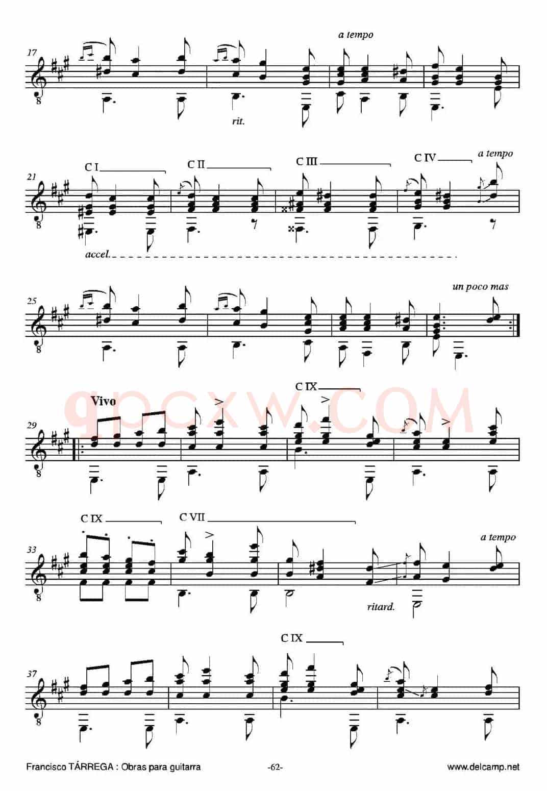 DANZA ODALISCA(En la mayor)(古典吉他)