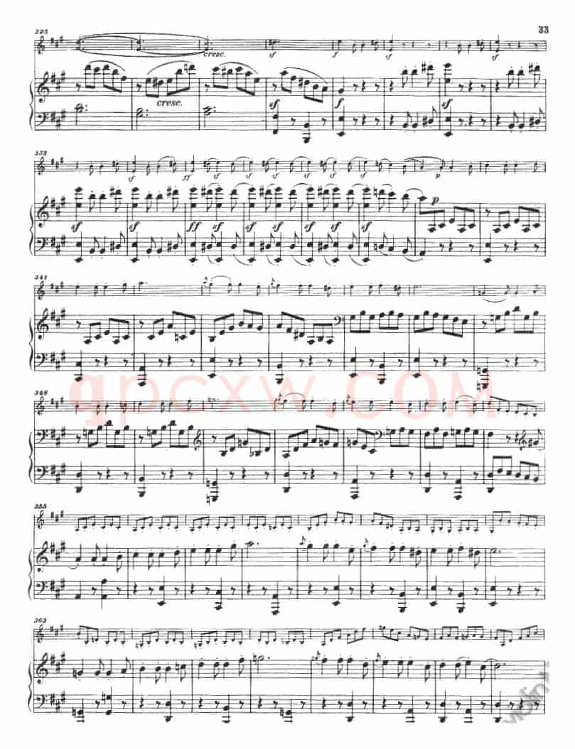 献给好友鲁道尔夫·克鲁采：奏鸣曲（A大调、小提琴+钢琴伴奏）