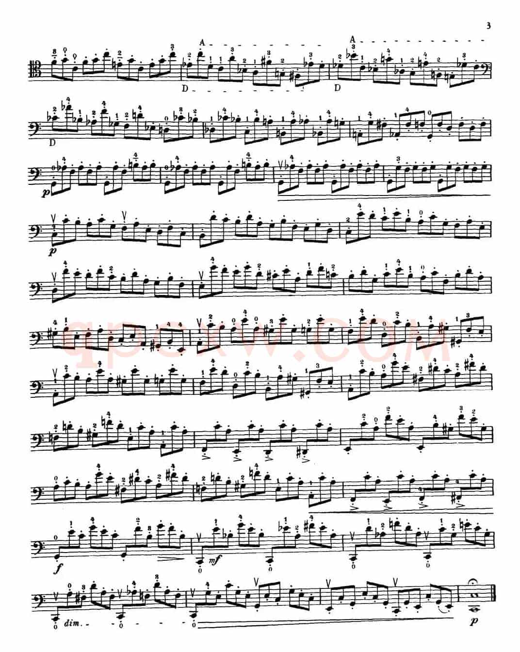 大提琴高级练习曲40首 No.1