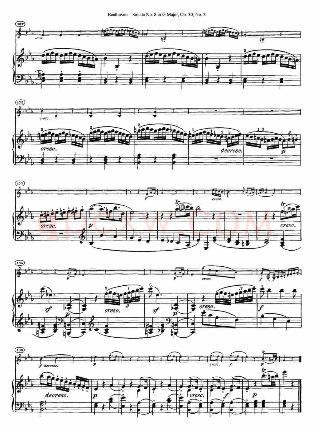 Violin Sonata No.8 in G Major Op.30 No.3（小提琴+钢琴伴奏）