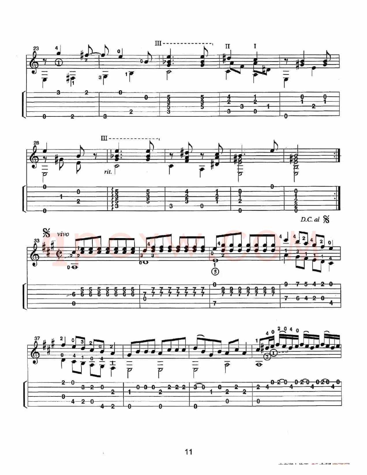 古典吉他:From the Dance(Hungarian Dance No.2)