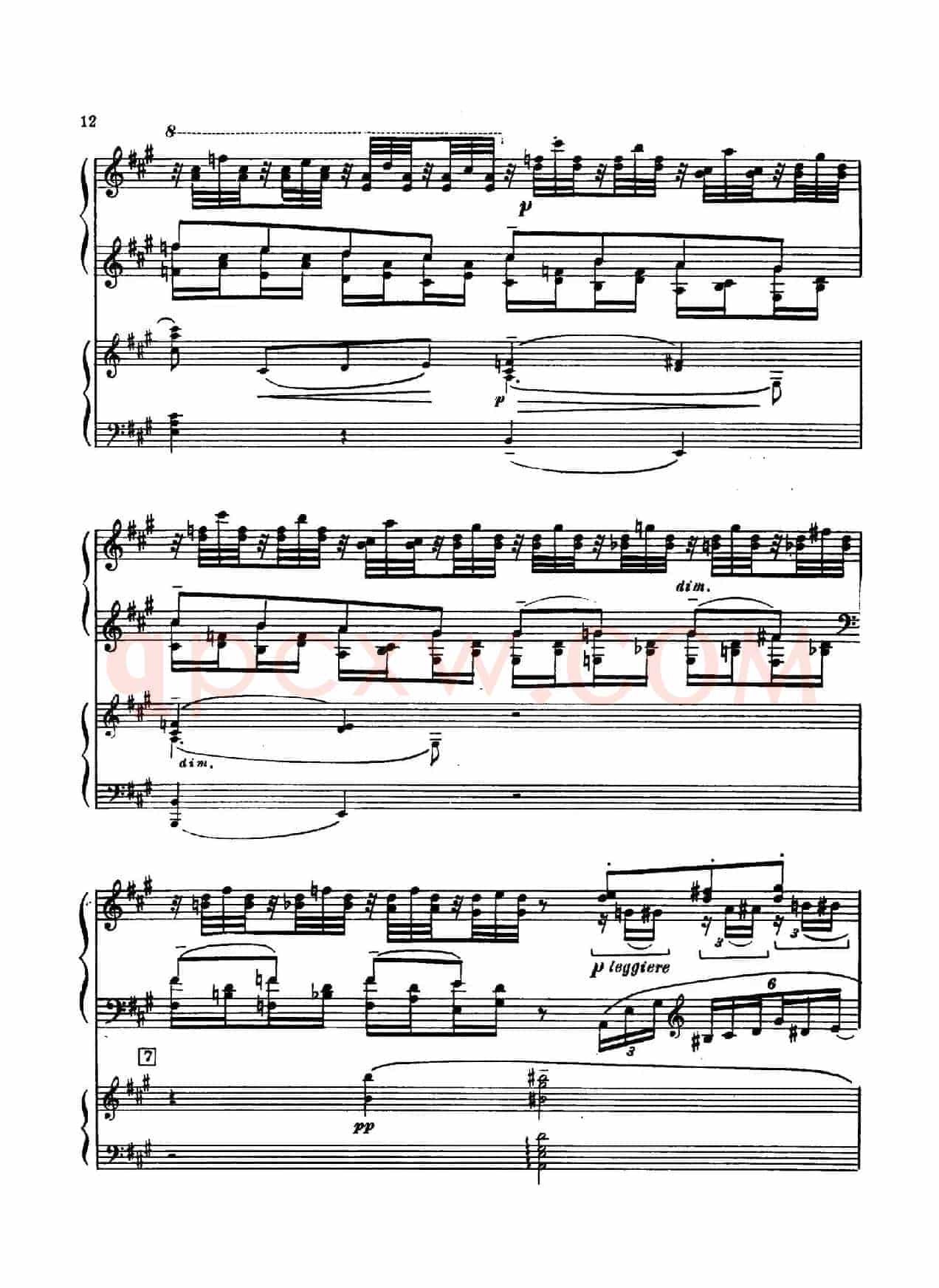 升f小调第一钢琴协奏曲 Op.1(双钢琴版)