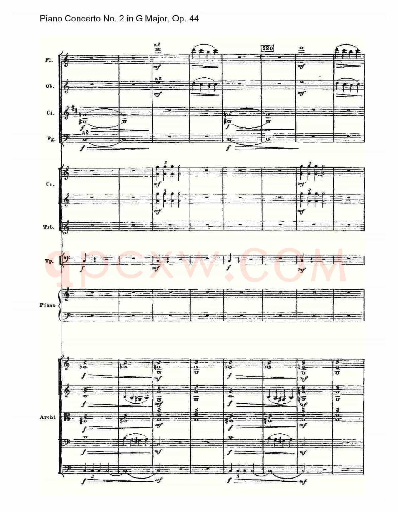 G大调第二钢琴协奏曲, Op.44第一乐章（一）