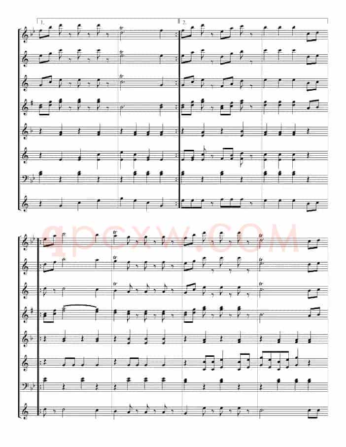拉德斯基进行曲（管乐总谱、寒风编配版）