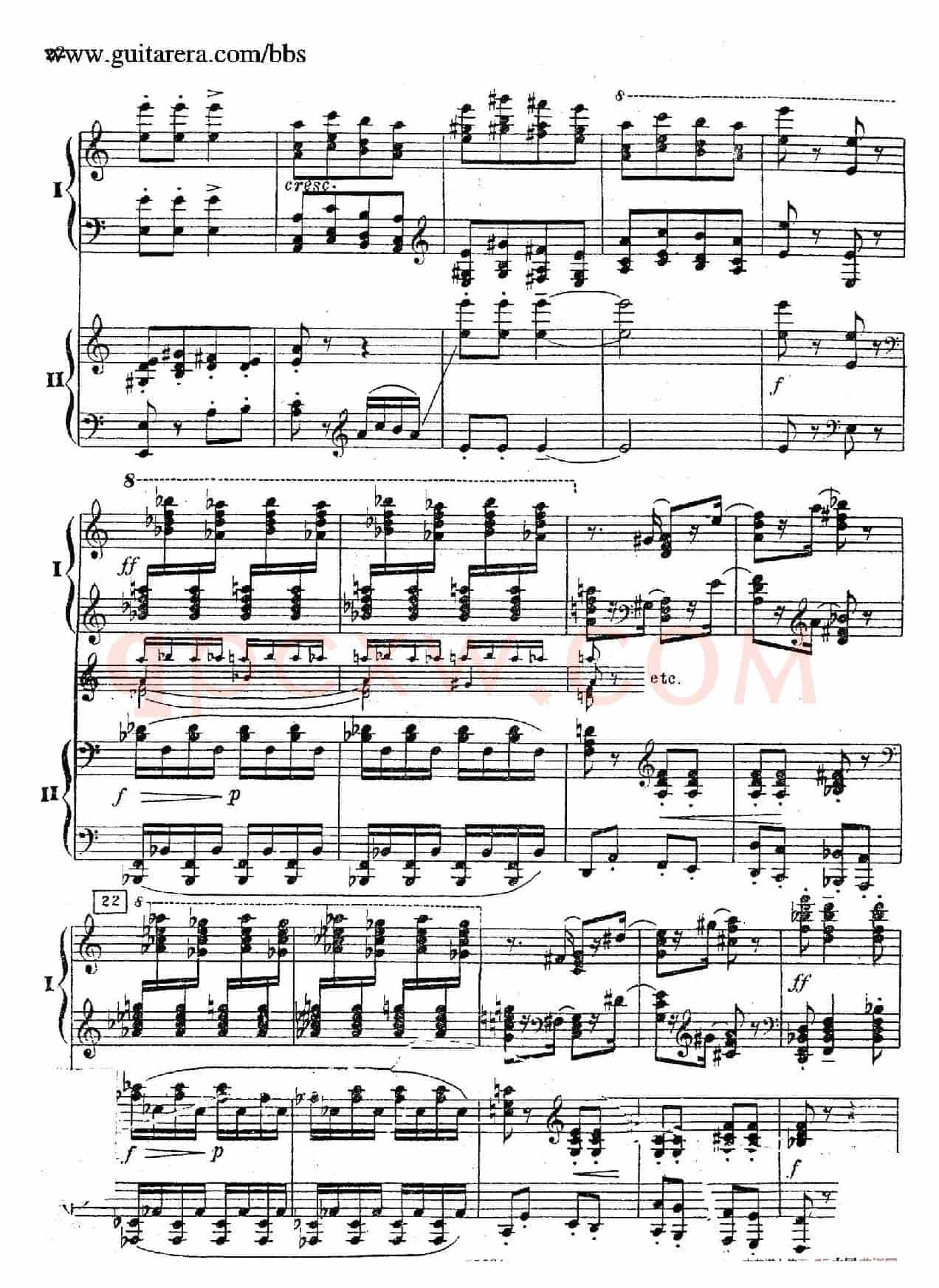 Rhapsody On A Theme Of Paganini Op.43(帕格尼尼主题狂想曲·双钢琴)(P21——40)