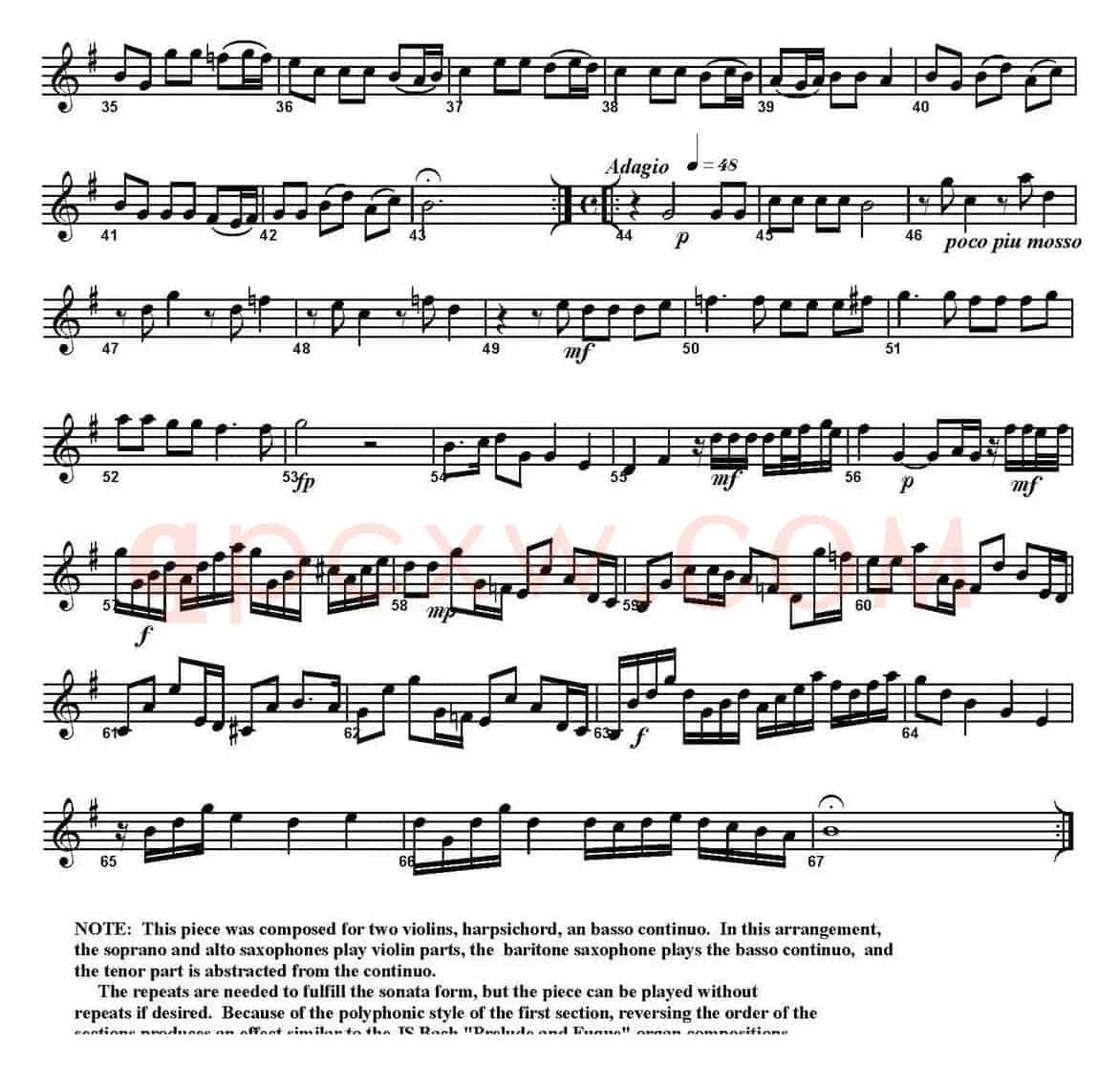 La Raspona（四重奏·高音萨克斯分谱）