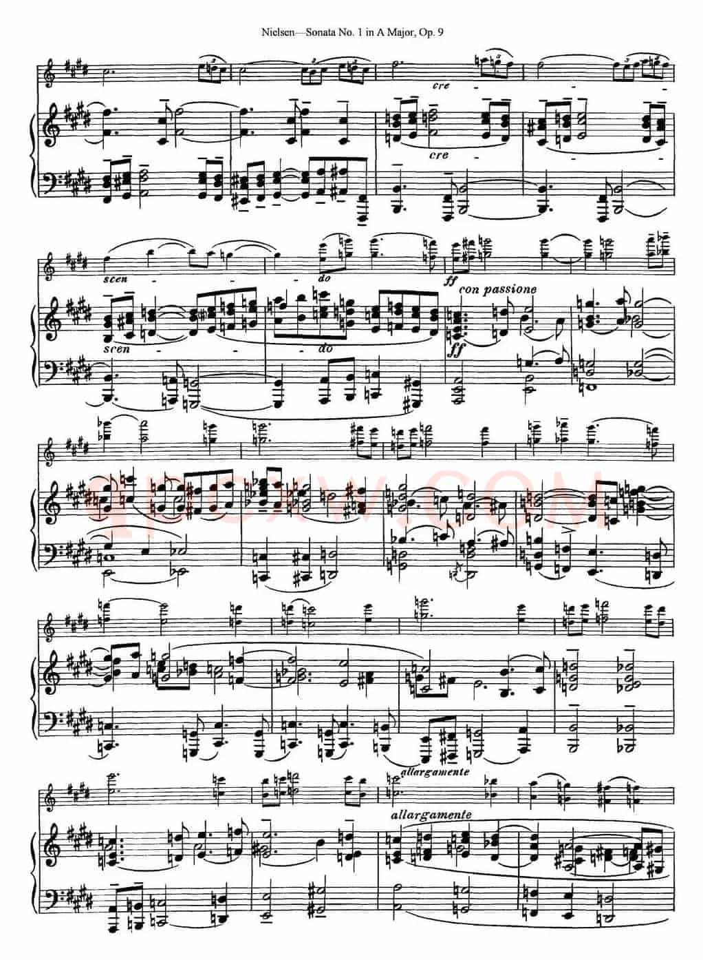 Violin Sonata No.1 in A Major Op.9（小提琴+钢琴伴奏）