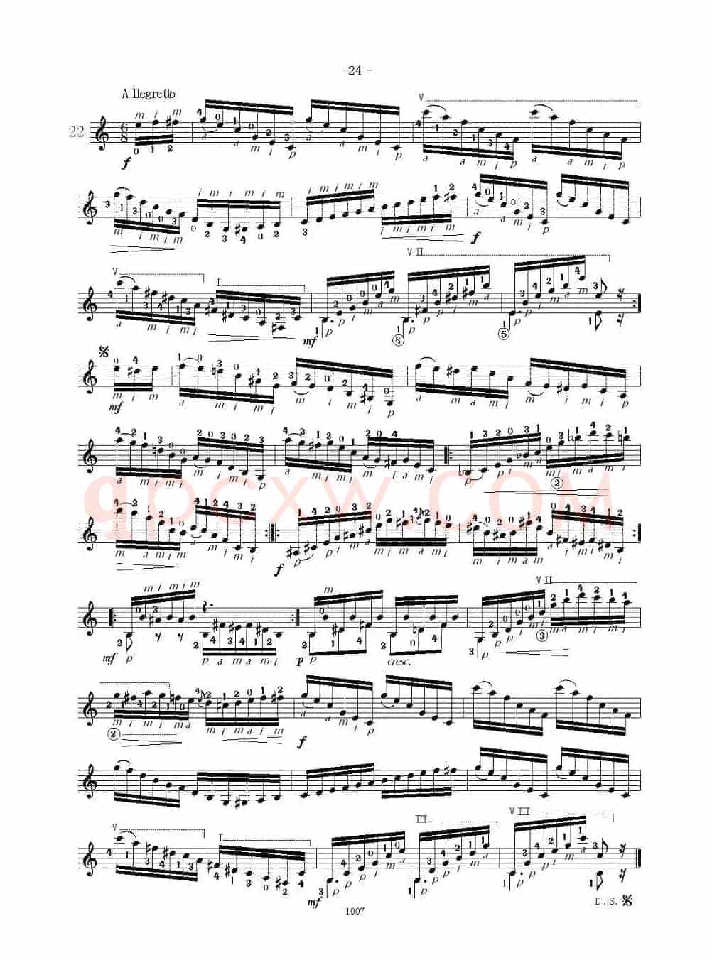 卡尔卡席25首练习曲之21——25