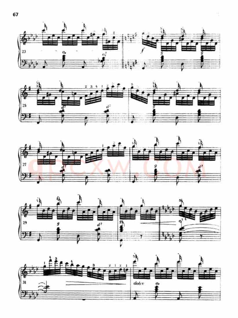 《车尔尼手风琴练习曲集》第Ⅲ册（P52—74）