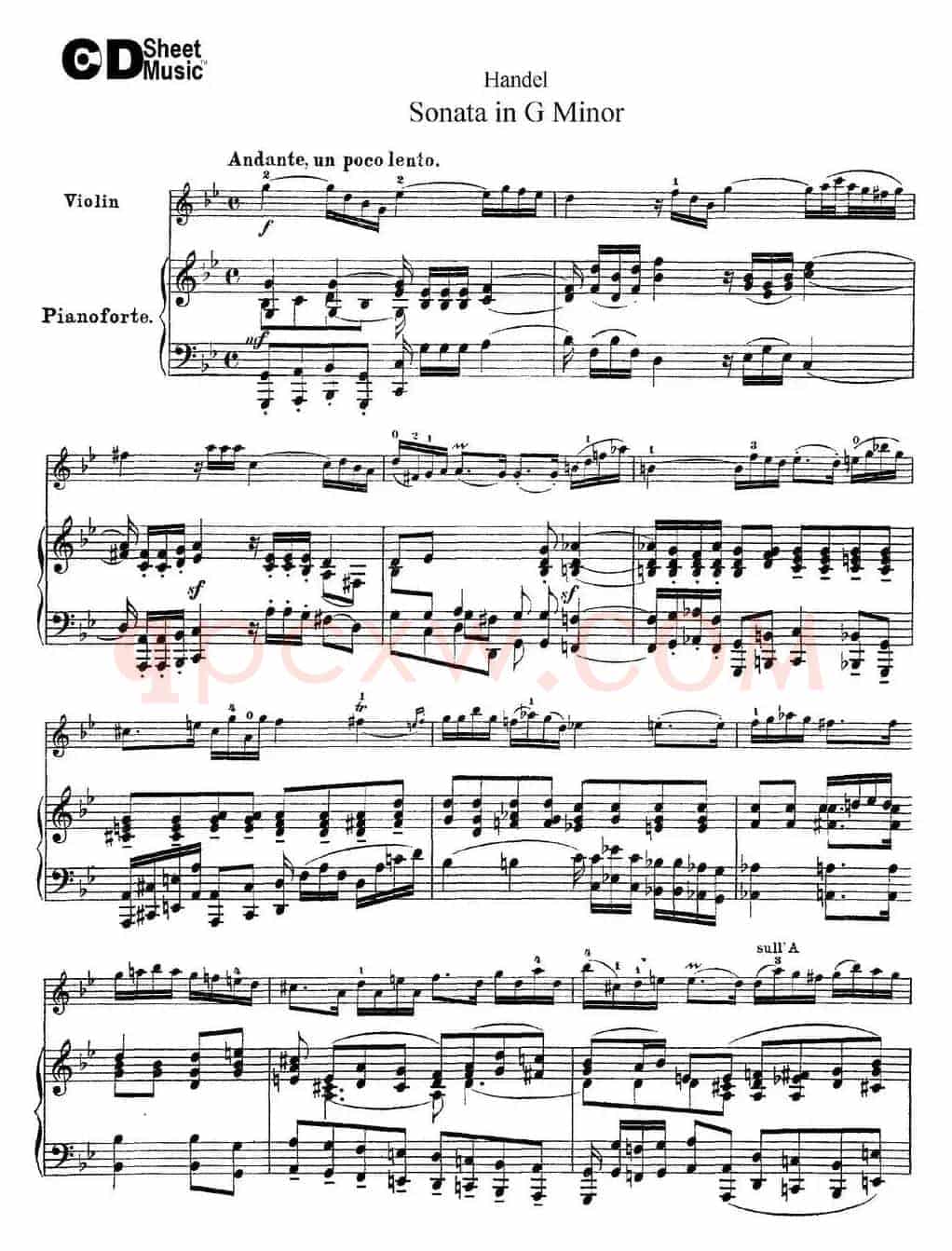 Violin Sonata No.2 in G minor（小提琴+钢琴伴奏）